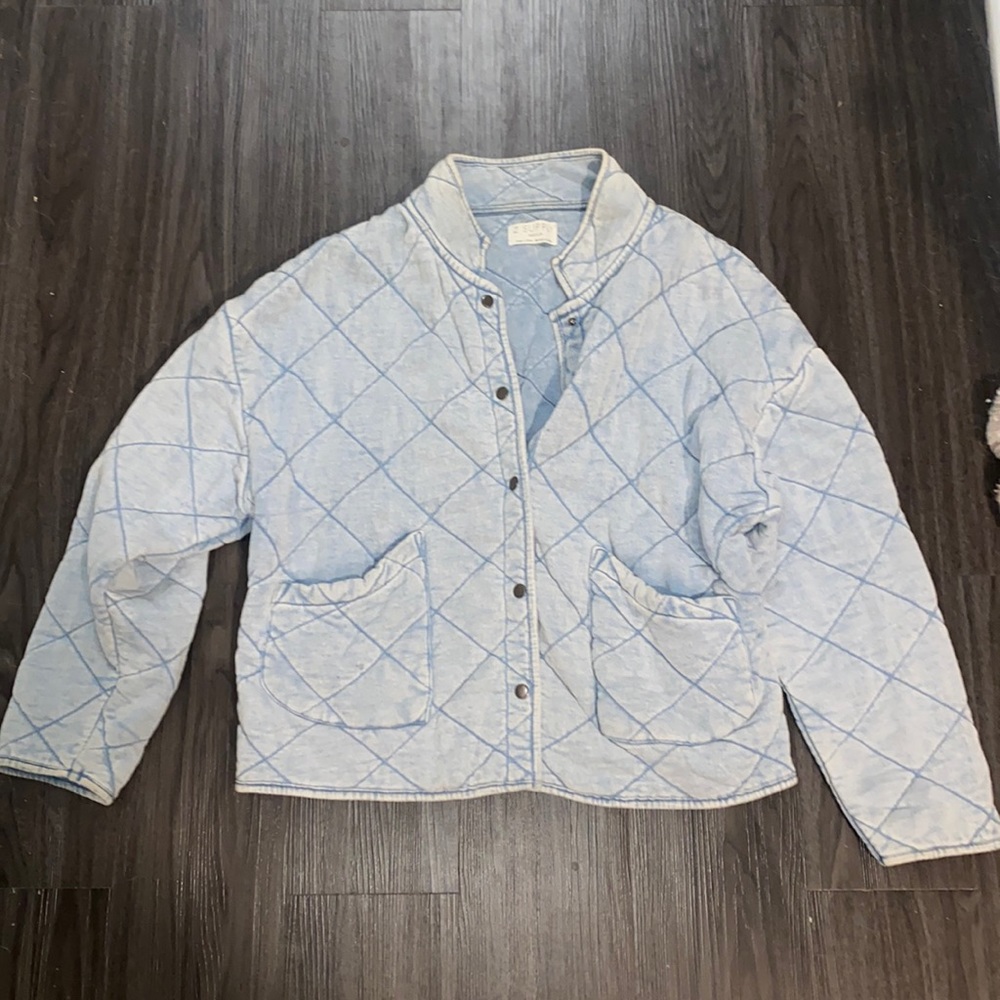 Z Supply Light Blue Quilted Jacket